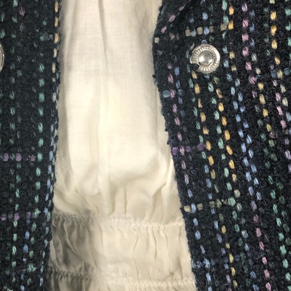 PRICE DROP Tweed Blazer with Tweed Flower Pin - Picture 4 of 12